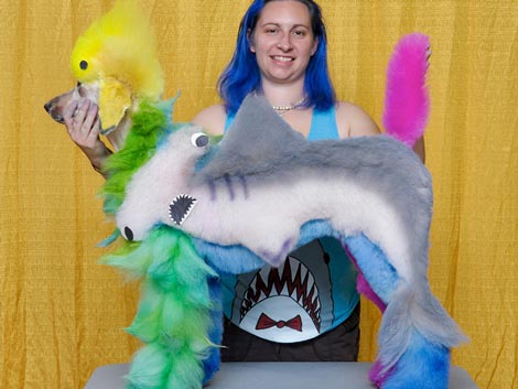 Princess Fiona after shark theme creative groom hammer head shark side